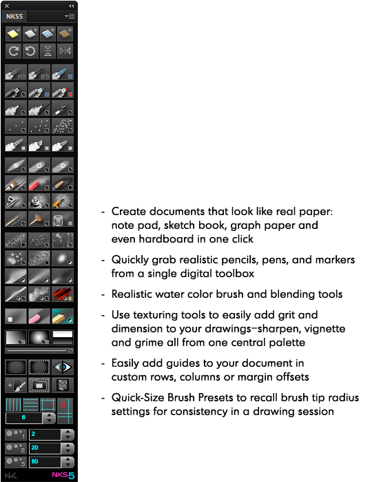 Nks5 Essential Media Toolkit For Photoshop Cs5 - Photoshop Toolkit Clipart (560x698), Png Download