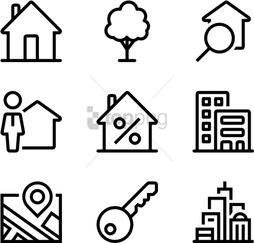 Free Png Real Estate Icons - Free Fitness Icon Clipart (850x812), Png Download