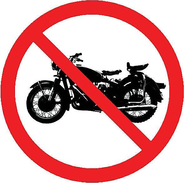 Clip Art Of A No Motorcycles Allowed Sign - No Motorcycles Sign Png Transparent Png (600x609), Png Download