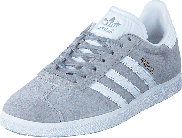Adidas Originals Gazelle W Mid Grey S14/ftwr White/gold - Gazelle Adidas Clear Sky Clipart (705x536), Png Download