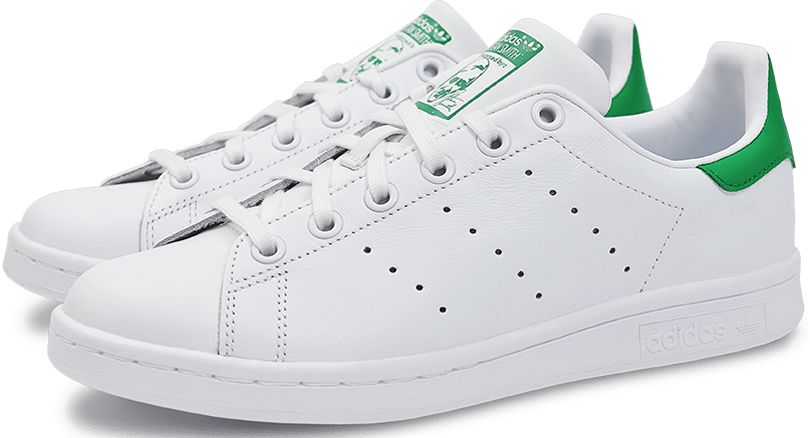 Adidas Originals Stan Smith White/green Sneakers - Reebok Classic Vita Dam Clipart (810x438), Png Download