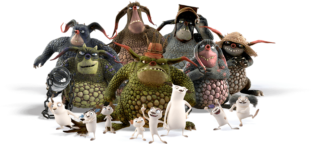 Indian Sheep Png , Png Download - Bottersnikes And Gumbles Characters Clipart (1008x467), Png Download