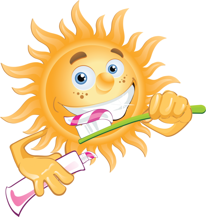 Sol Whatsapp Png - Happy Cartoon Moon Toothbrush Png Clipart (700x737), Png Download