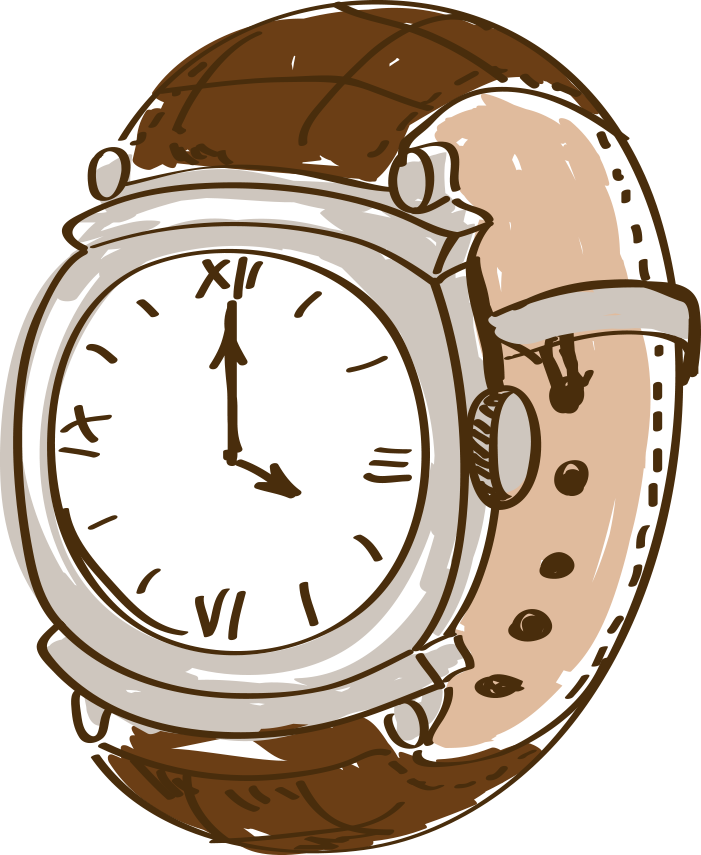 Watch Cartoon Drawing Clip Art - Cartoon Watches In Png Transparent Png (701x855), Png Download
