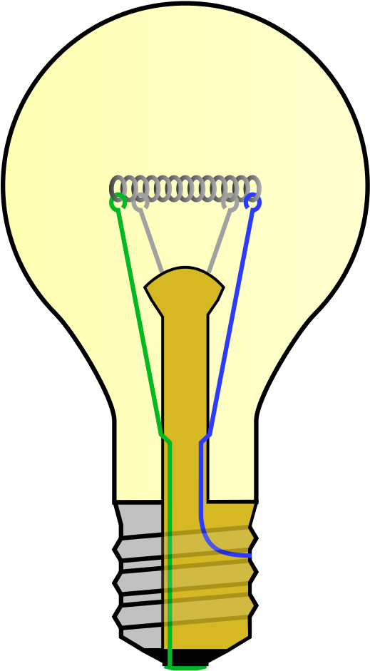 Incandescent Light Bulb Clipart (519x941), Png Download