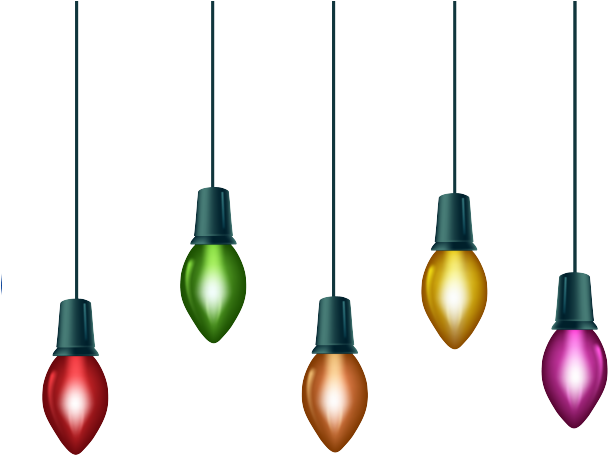 Bulb Clipart Christmas Tree Light - Christmas Lights No Background - Png Download (640x480), Png Download