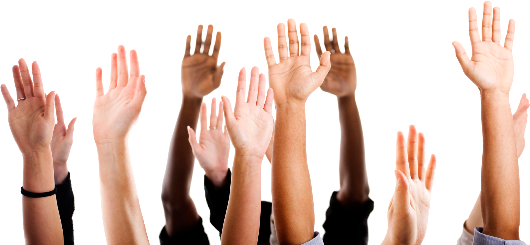 It Takes Somebody - Kids Hands Raised Clipart (1920x1100), Png Download