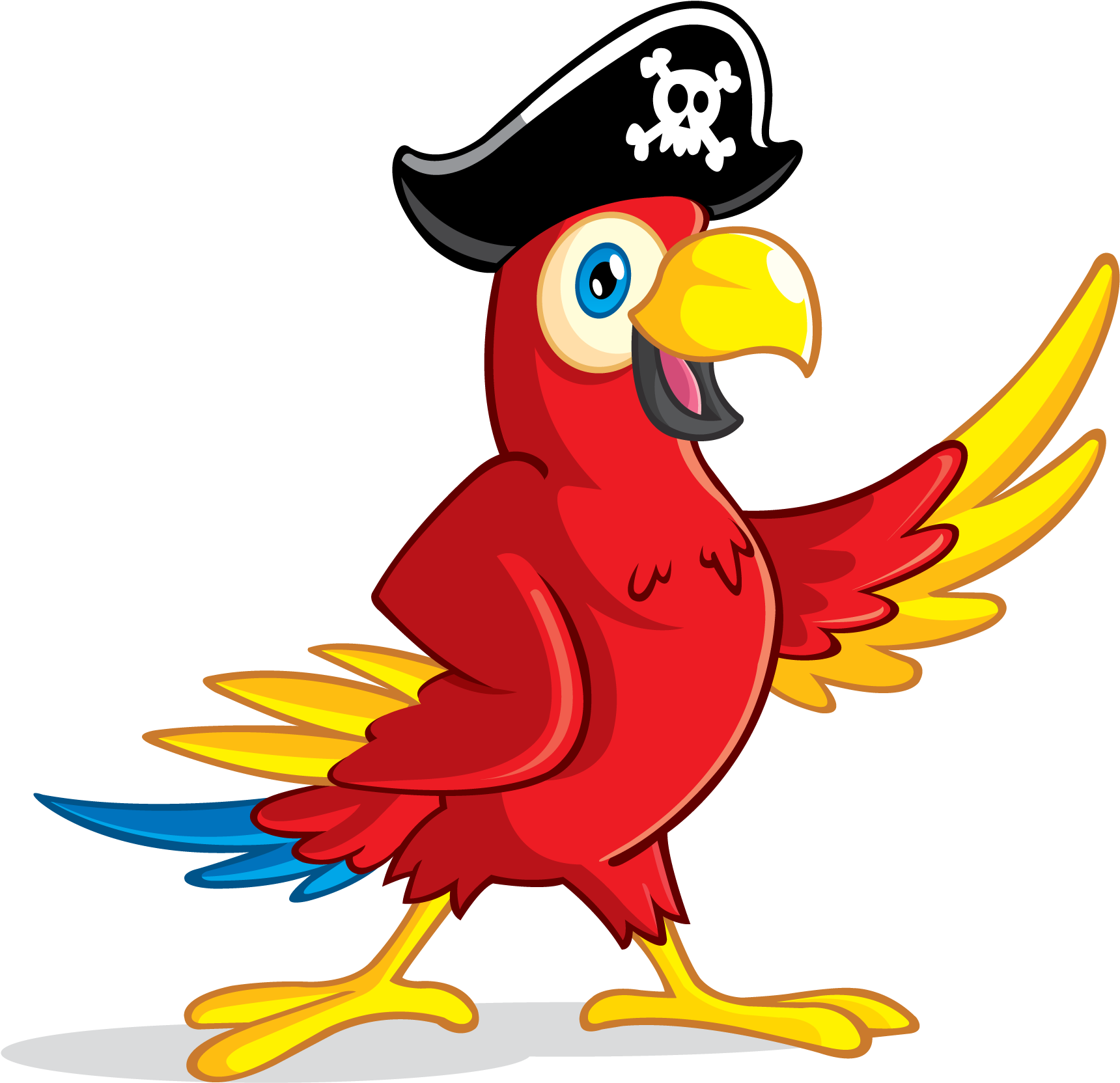 Proud Clipart Transparent - Pirate Parrot Clip Art - Png Download (1792x1736), Png Download