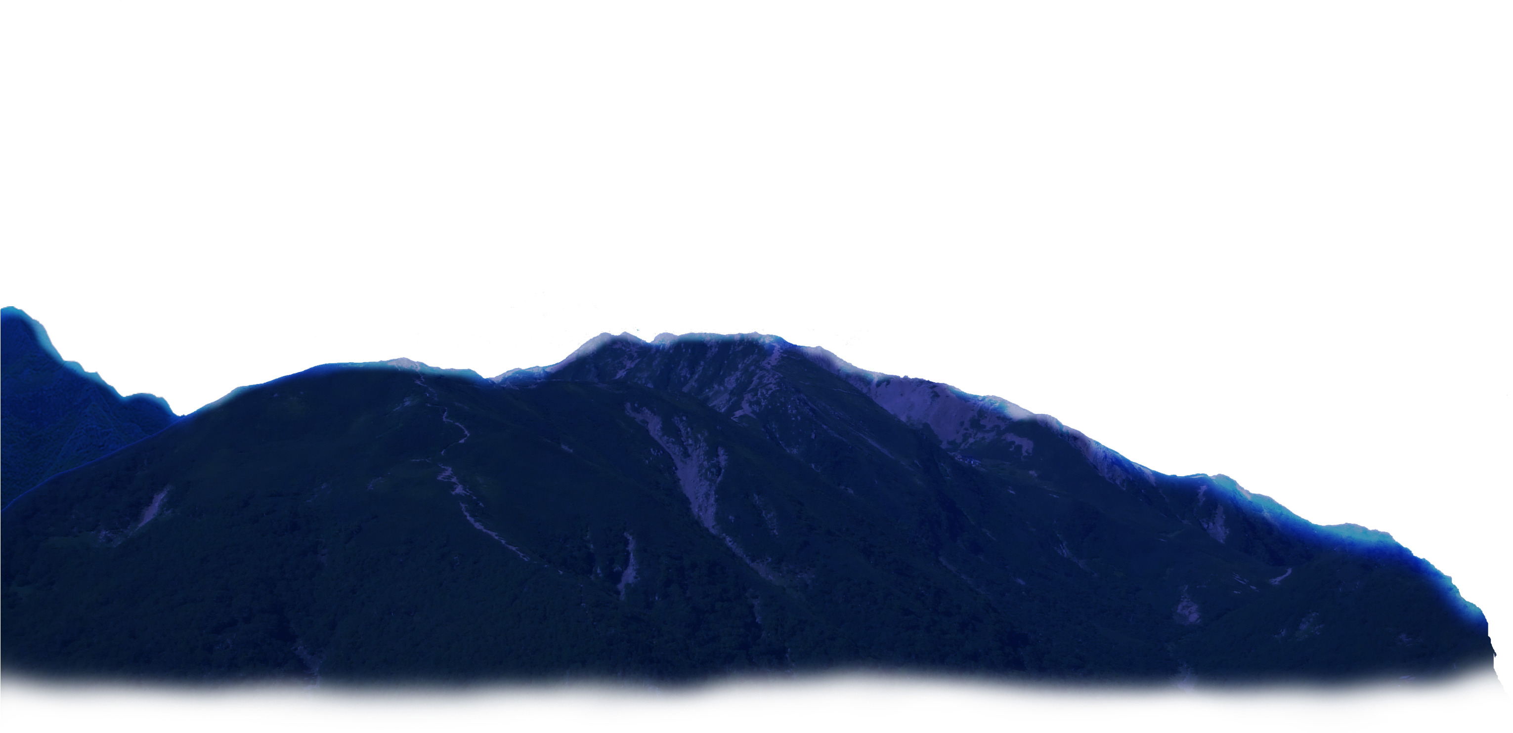 New Nighttime Mountains For Pit Bg - Mountains At Night Transparent Clipart (5790x1728), Png Download