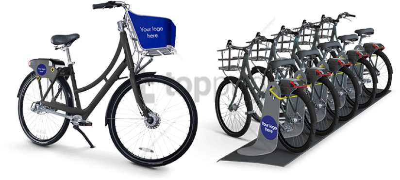 Free Png Download Bike Share Rack Png Images Background - Bike Sharing Png Clipart (850x371), Png Download