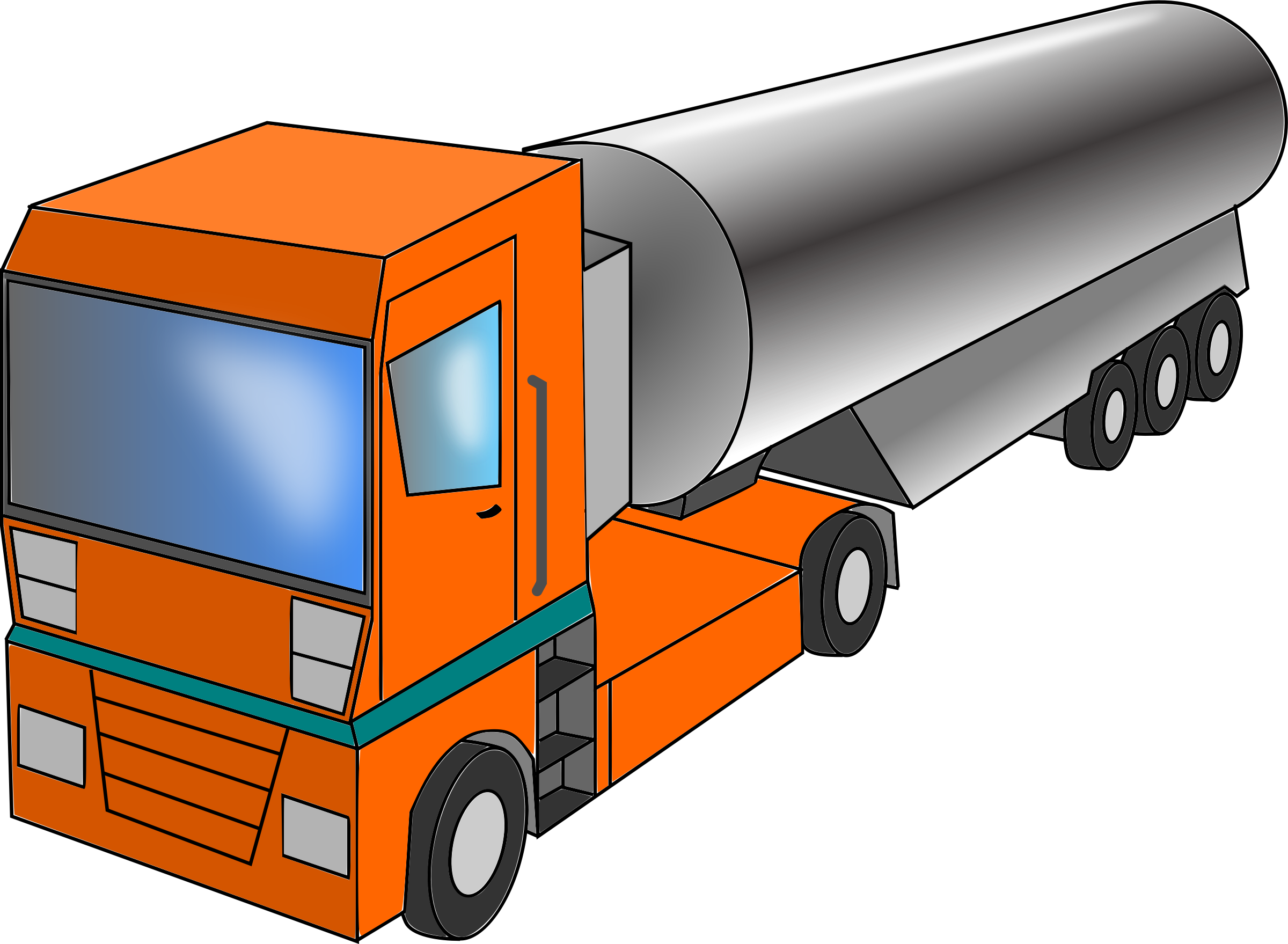 Clipart Of A Water Truck - Png Download (2400x1759), Png Download