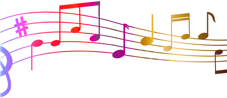 Music Notes Colourful Transparent Png Stickpng, Cool - Colourful Music Notes Png Clipart (780x520), Png Download