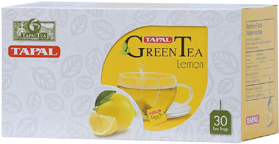 Tapal Green Tea Bags Lemon 30 Bags 45 Gm Clipart (1000x1000), Png Download