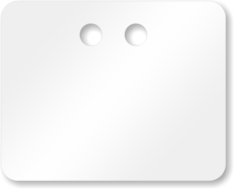 2” X 2½” White Pvc Tags - Circle Clipart (800x646), Png Download