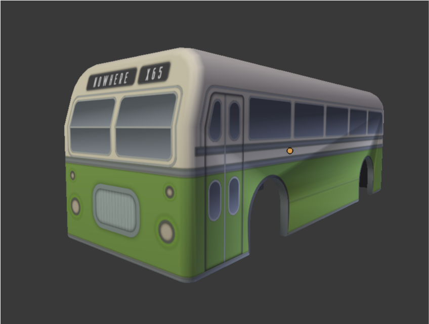 Adjust The Metallicfactor And Roughnessfactor On The - Bus Back 3d View Clipart (1600x640), Png Download