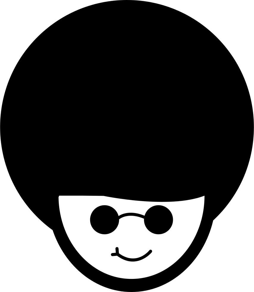 Afro Cartoon Png - Afro Hair Icon Clipart (854x980), Png Download