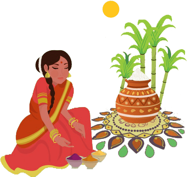 Pongal 2019 Images Png Clipart (626x626), Png Download