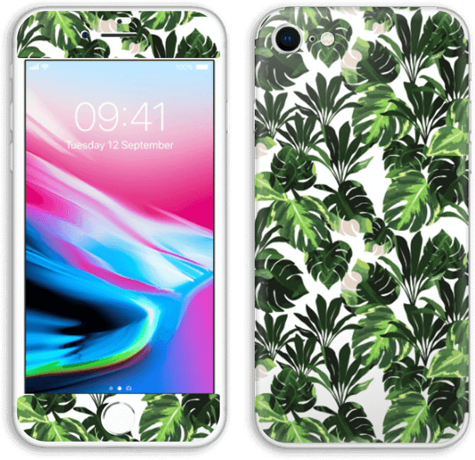 Green Leaves Skin Iphone - Amazon Celular Clipart (800x779), Png Download