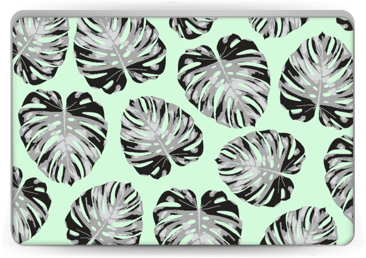 Green Leaves Patterm - Macbook Clipart (800x533), Png Download