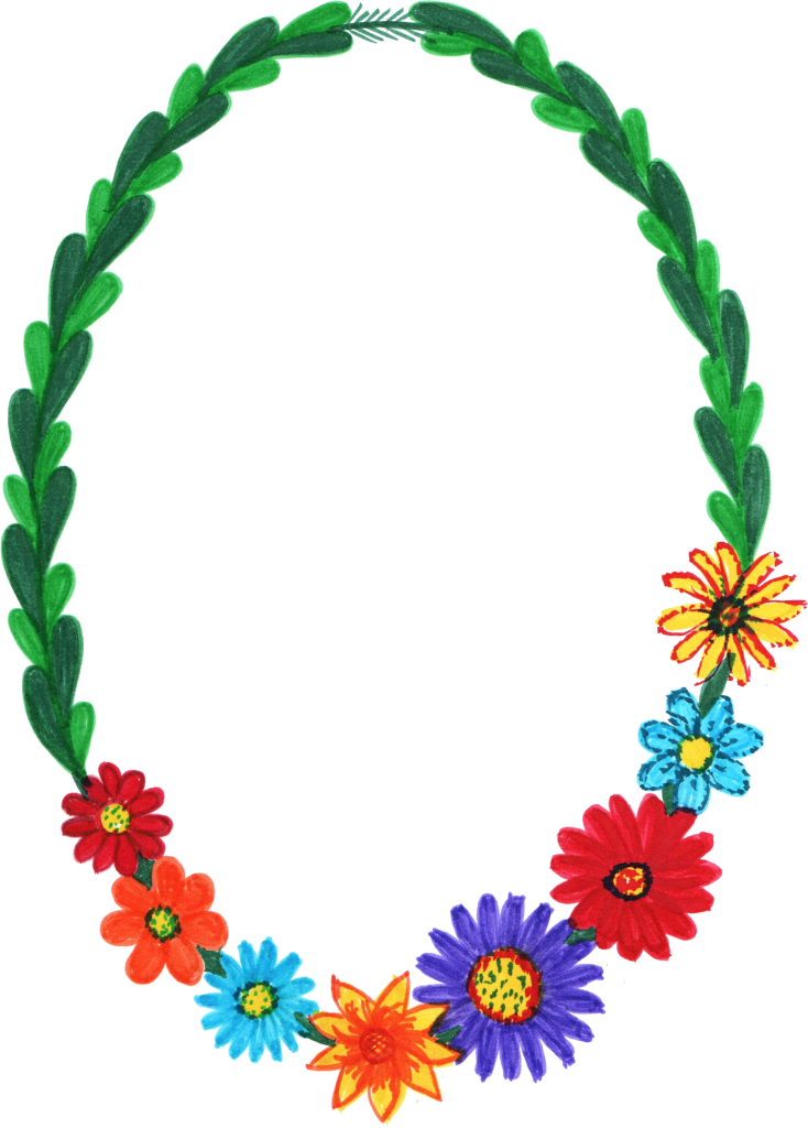 734 X 1024 12 0 - Flower Oval Frame Png Clipart (734x1024), Png Download