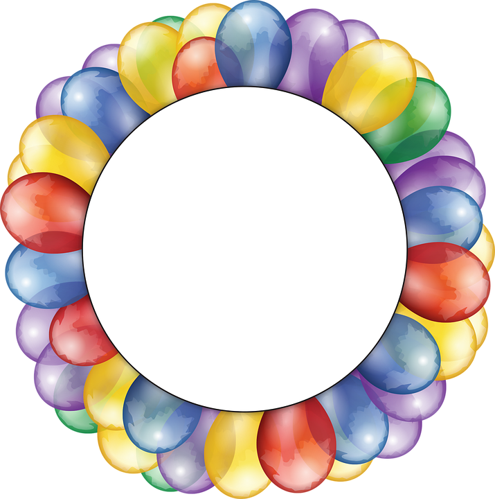 Free Birthday Png To Copy - Balloon Circle Png Clipart (715x720), Png Download