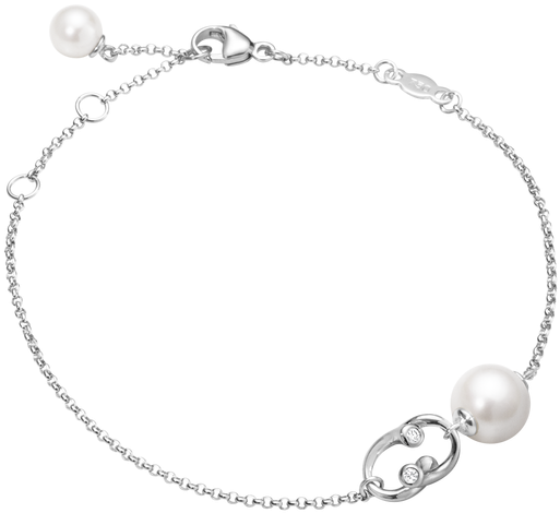 Georg Jensen Magic White Gold And Diamond Set Single - Armband Vitguld Clipart (610x610), Png Download