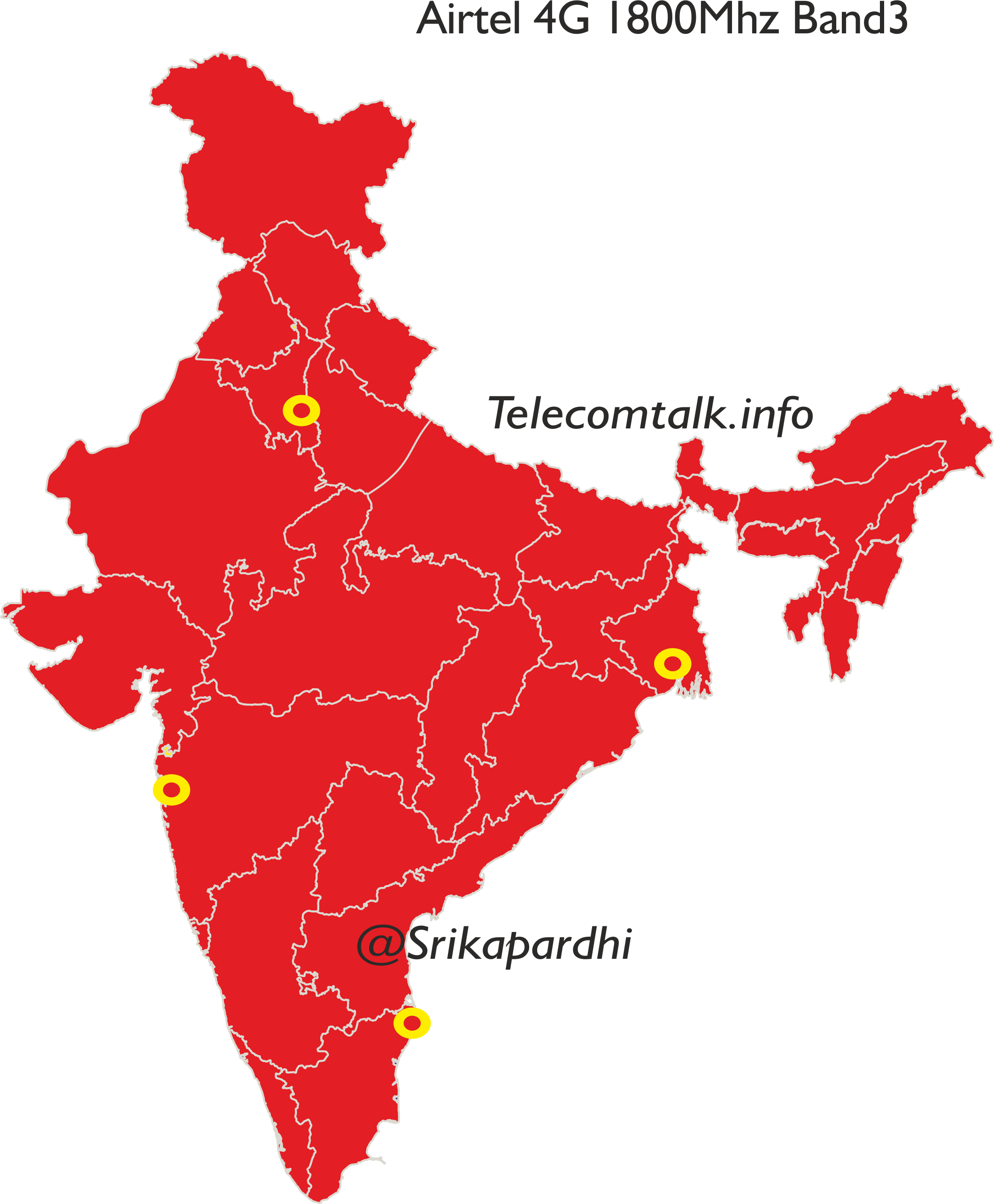 Pan India 4g Maps Of Telecom Operators - Population Density Of India 2017 Clipart (2117x2563), Png Download