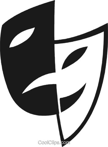 Mascaras De Teatro Png Clipart (353x480), Png Download
