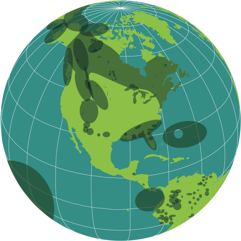 Largelandscape 6 On Globe - Earth Clipart (1024x1013), Png Download