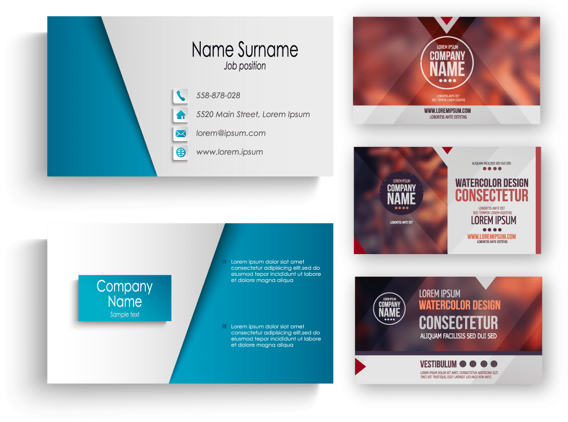 Business Card Design - Advertising Agency Visiting Cards Clipart (1200x859), Png Download