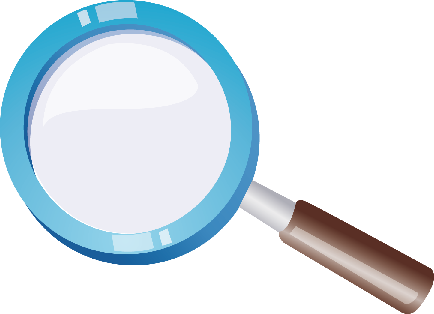 Lens Clipart Glass Thing - Magnifying Glass Illustrator - Png Download (1447x1047), Png Download