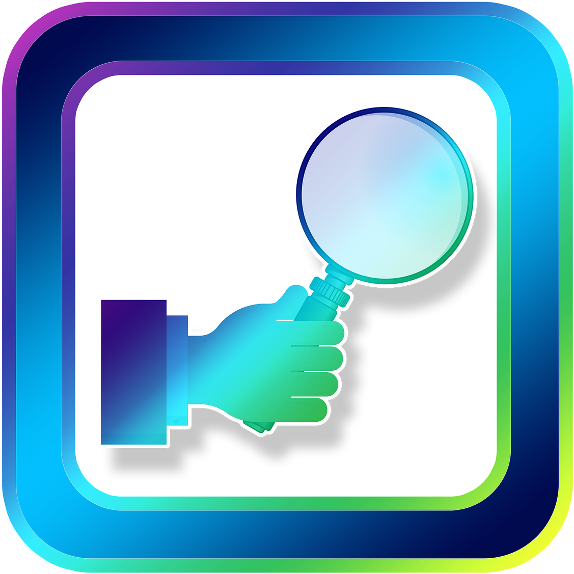Icon, Magnifying Glass, Hand, Investigation, Analysis - Private Investigator Clipart (720x720), Png Download