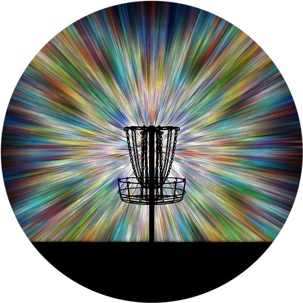 Disc Golf Basket Silhouette By Phil - Disc Golf Clipart (600x600), Png Download