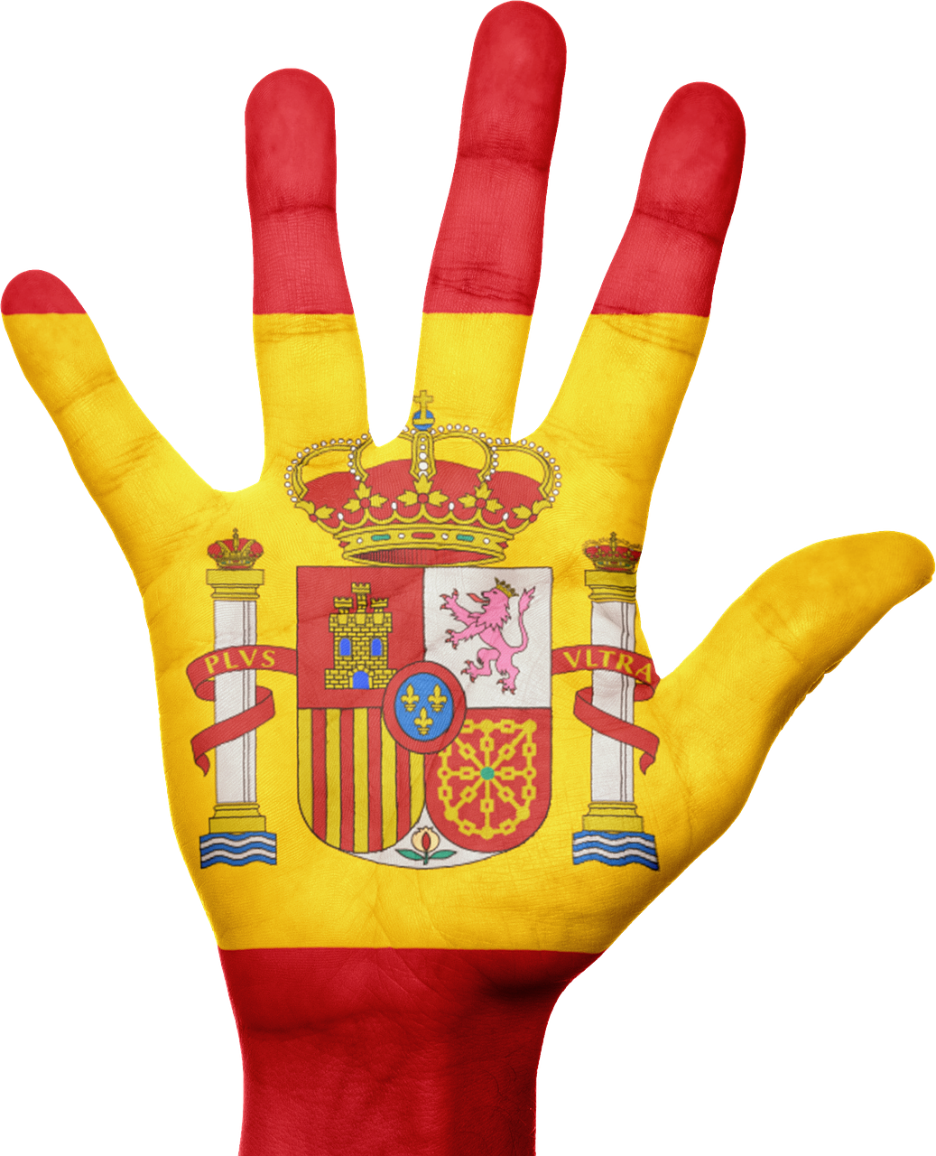 Spain Flag Hand Country Png Image - Spain Flag Clipart (1037x1280), Png Download
