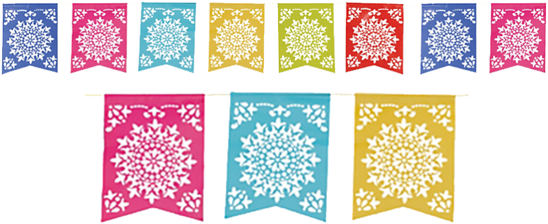 Pin Mexican Party Clip Art - Mexican Paper Flags Png Transparent Png (800x384), Png Download