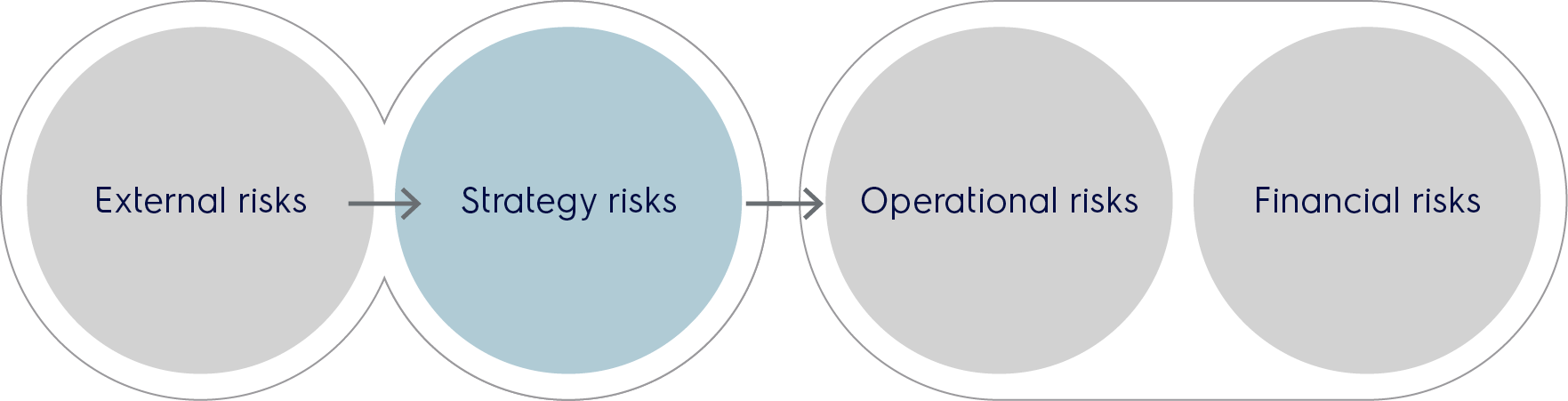 External Risks Strategy Risks Operational Risks Financial - Circle Clipart (1763x451), Png Download