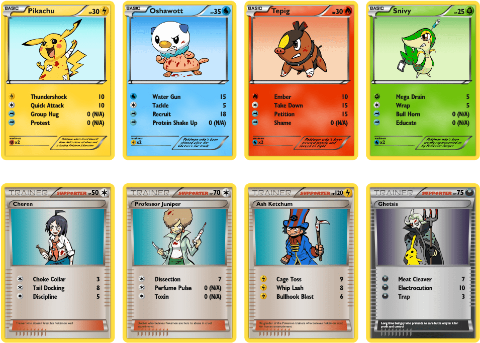 Peta Pokemon Cards - Pokemons Names And Their Attacks Clipart (968x696), Png Download
