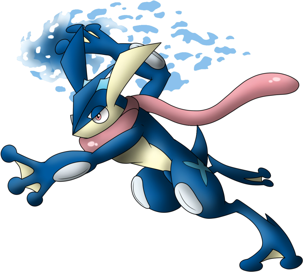 Greninja Water Shuriken - Greninja Using Water Shuriken Transparent Clipart (1024x912), Png Download