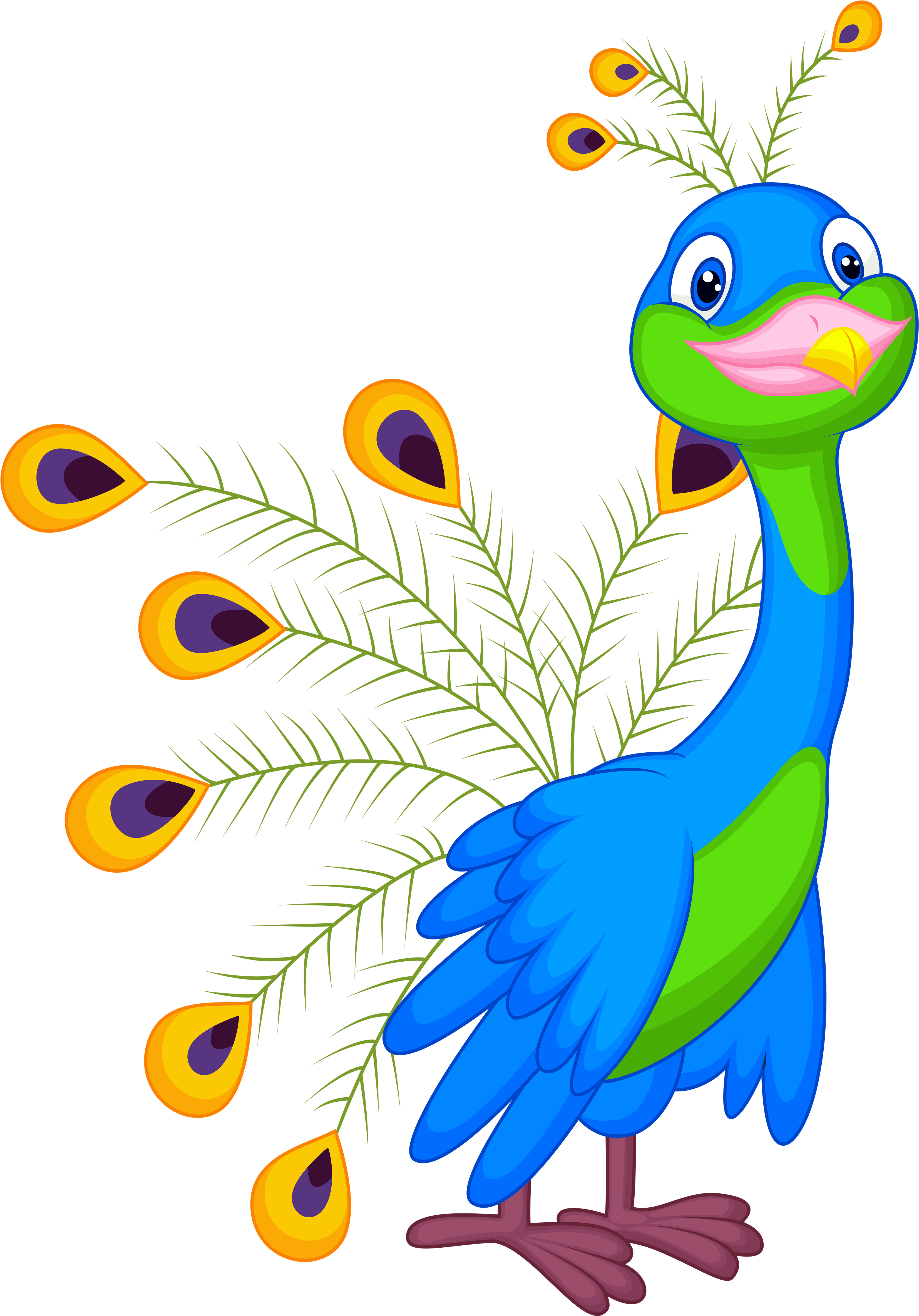 Ffa D Bcd E Orig Dibujos - Cute Clipart Peacock - Png Download (3651x5000), Png Download