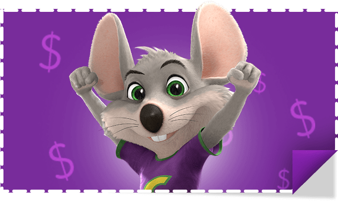 Save With Chuckie Cheese Coupons The Next Time You - Chuck E Cheese Gc Clipart (750x420), Png Download