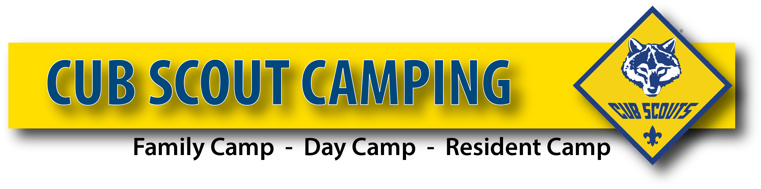 We Offer Three Short-term Summer Camp Opportunities - Cub Scout Camp Clipart (2500x646), Png Download
