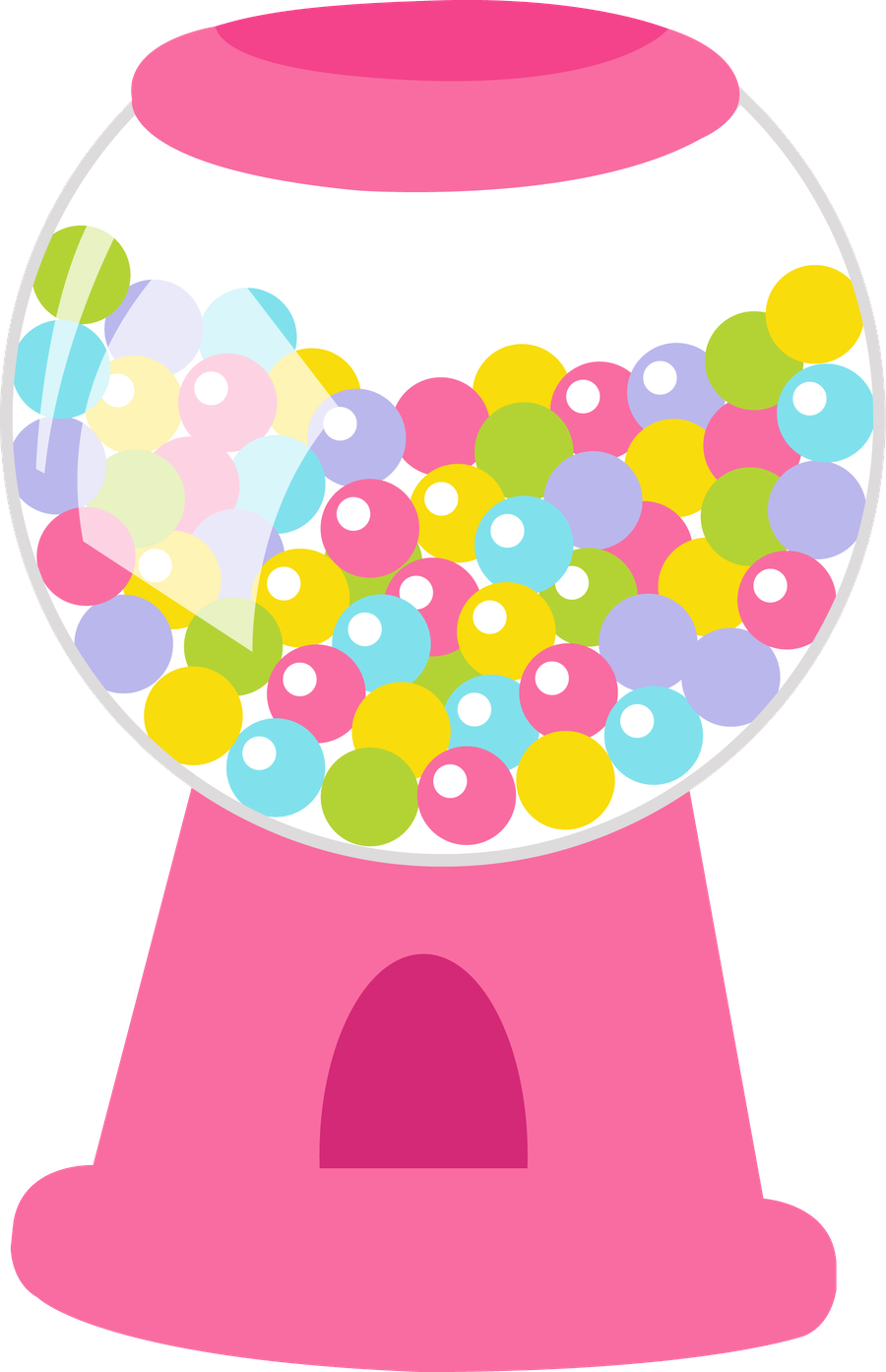 Clip Art Royalty Free Library Candyland Candy Clipart - Pink Gumball Machine Clipart - Png Download (900x1393), Png Download