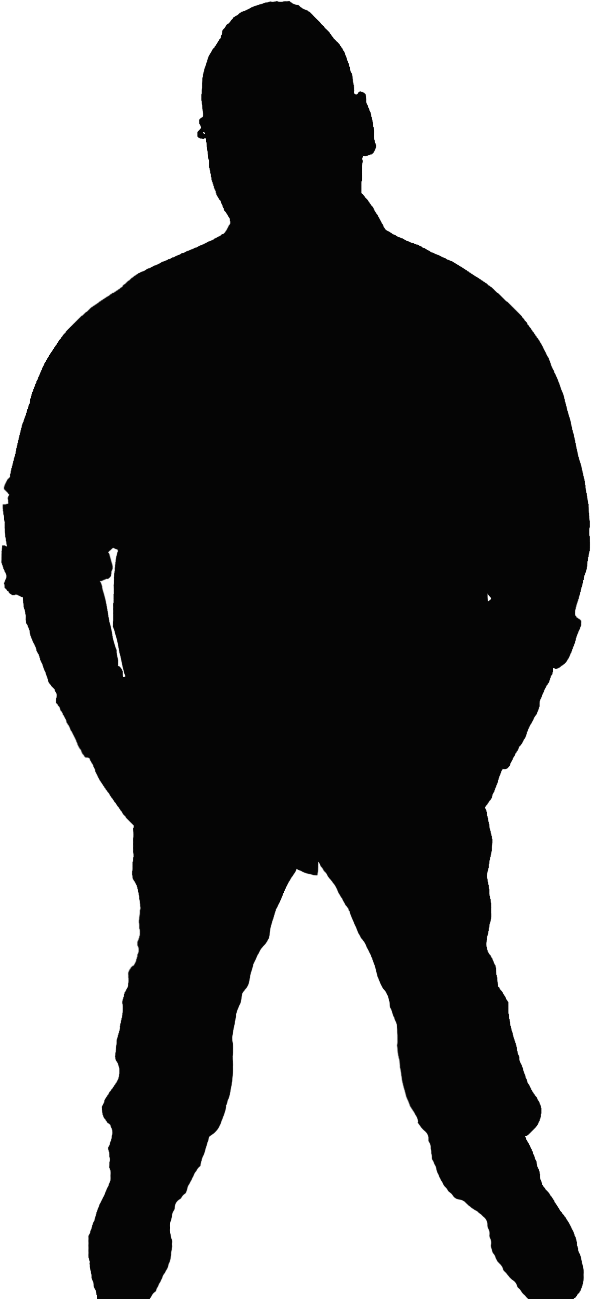 Silhouette, Man, Black, Standing, Shoulder Png Image - Homem Preto E Branco Png Clipart (3072x4608), Png Download