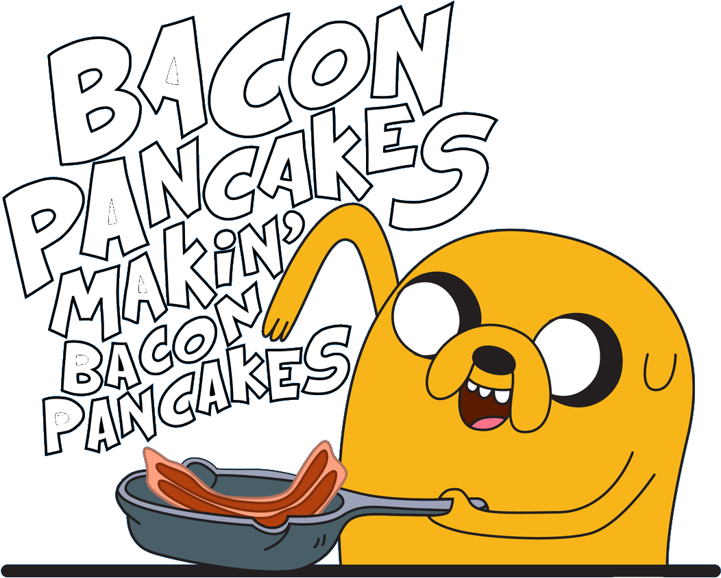 Adventure Time Clipart Family Adventure - Jake The Dog Bacon Pancakes - Png Download (1280x1387), Png Download