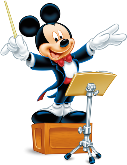 Download High Resolution Png - Mickey Mouse Conductor Orchestra Clipart (866x650), Png Download