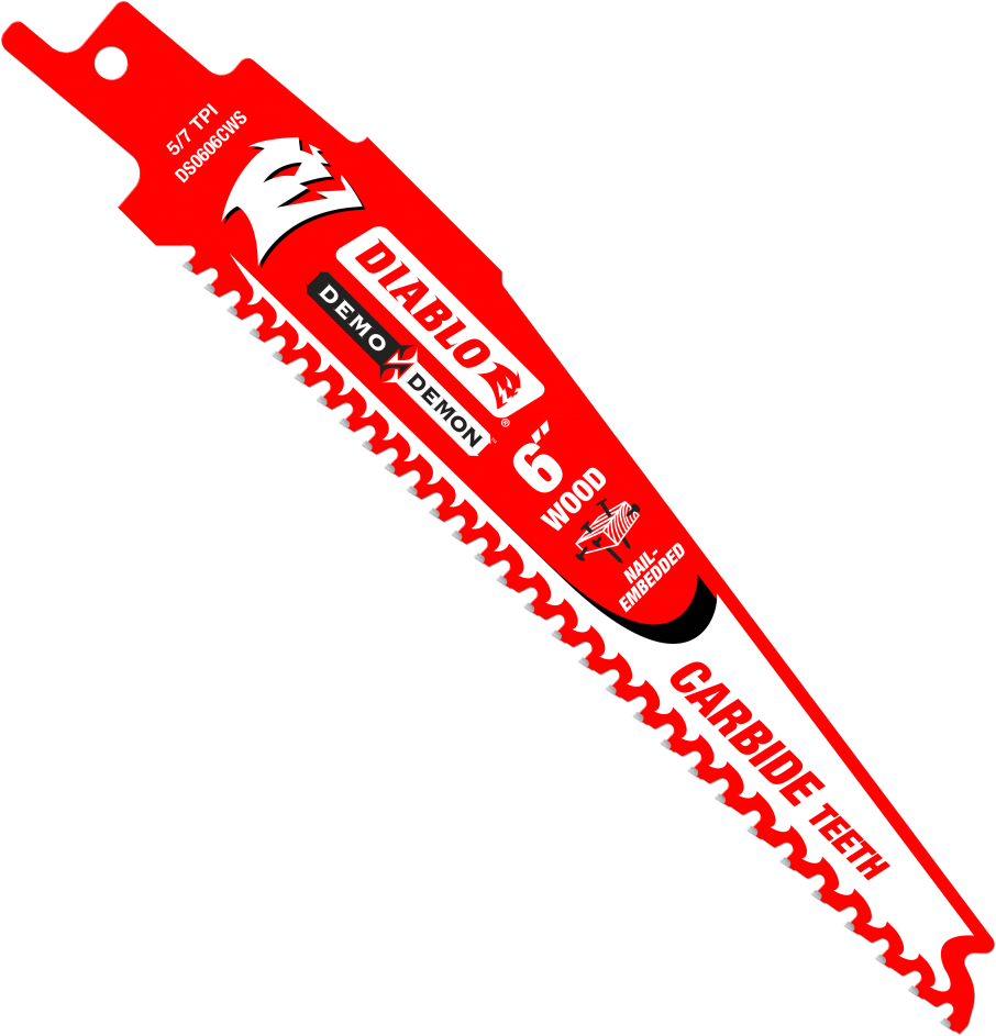 Diablo Tct Nail-emb Wood Blade 10pk Reciprocating Saw - Diablo Steel Demon Reciprocating Saw Blades Clipart (1000x1000), Png Download