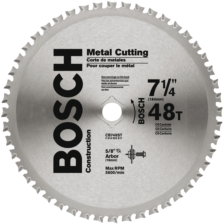 Blades Millsupplies Com Bosch - Metal Cutting Circular Saw Blade Clipart (740x738), Png Download