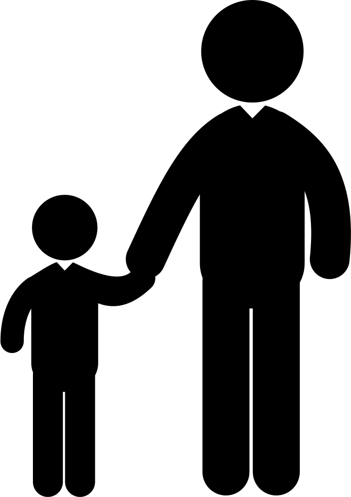 Svg Silhouette Child - Child Adult Png Clipart (693x980), Png Download