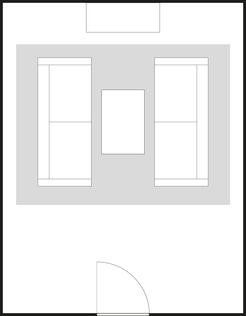 Along The Sides By Placing The Sofas Along The Room - Architecture Clipart (1000x1283), Png Download