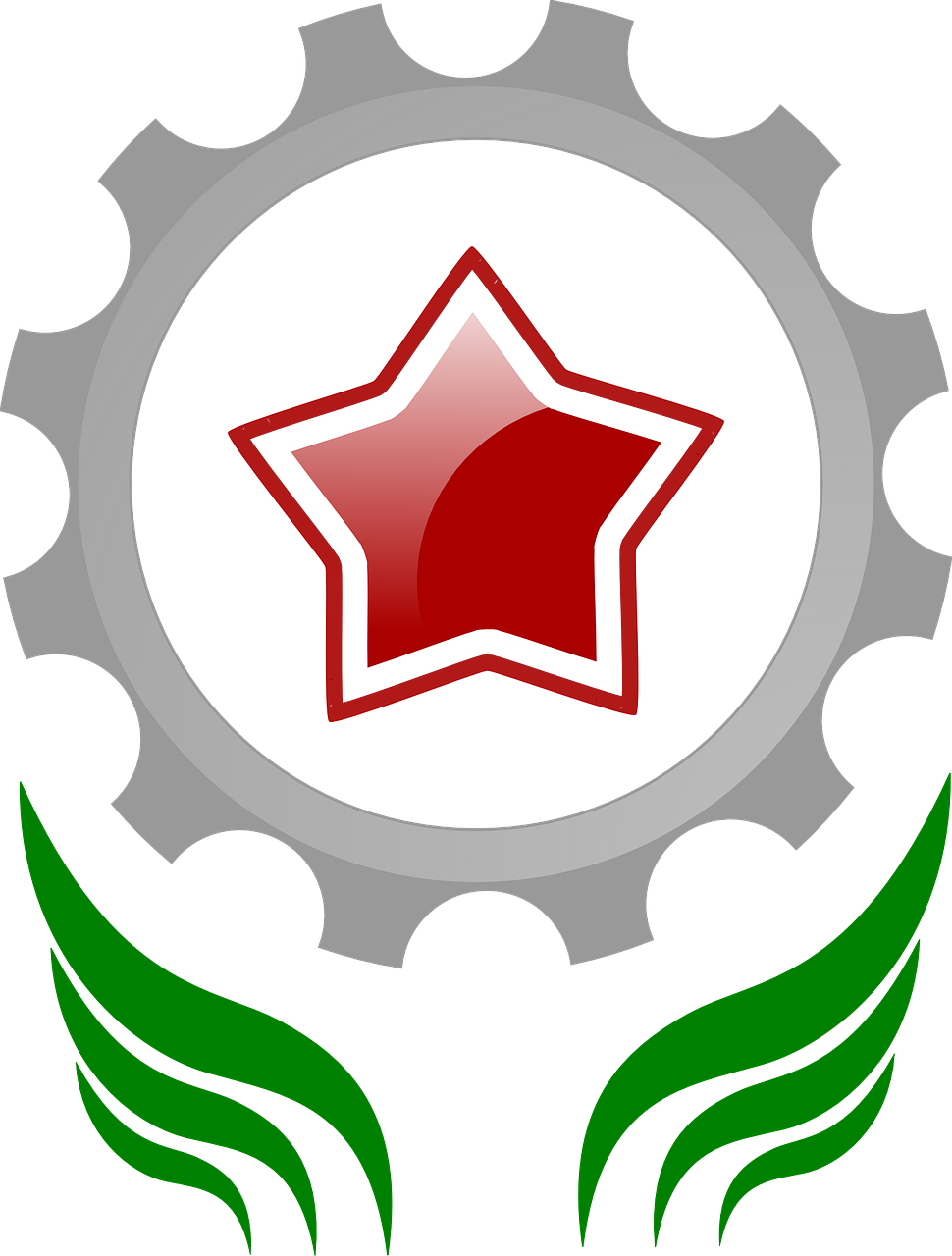 Communism Star Cogwheel Red Png Image - Jasmine Flower Template Clipart (970x1280), Png Download